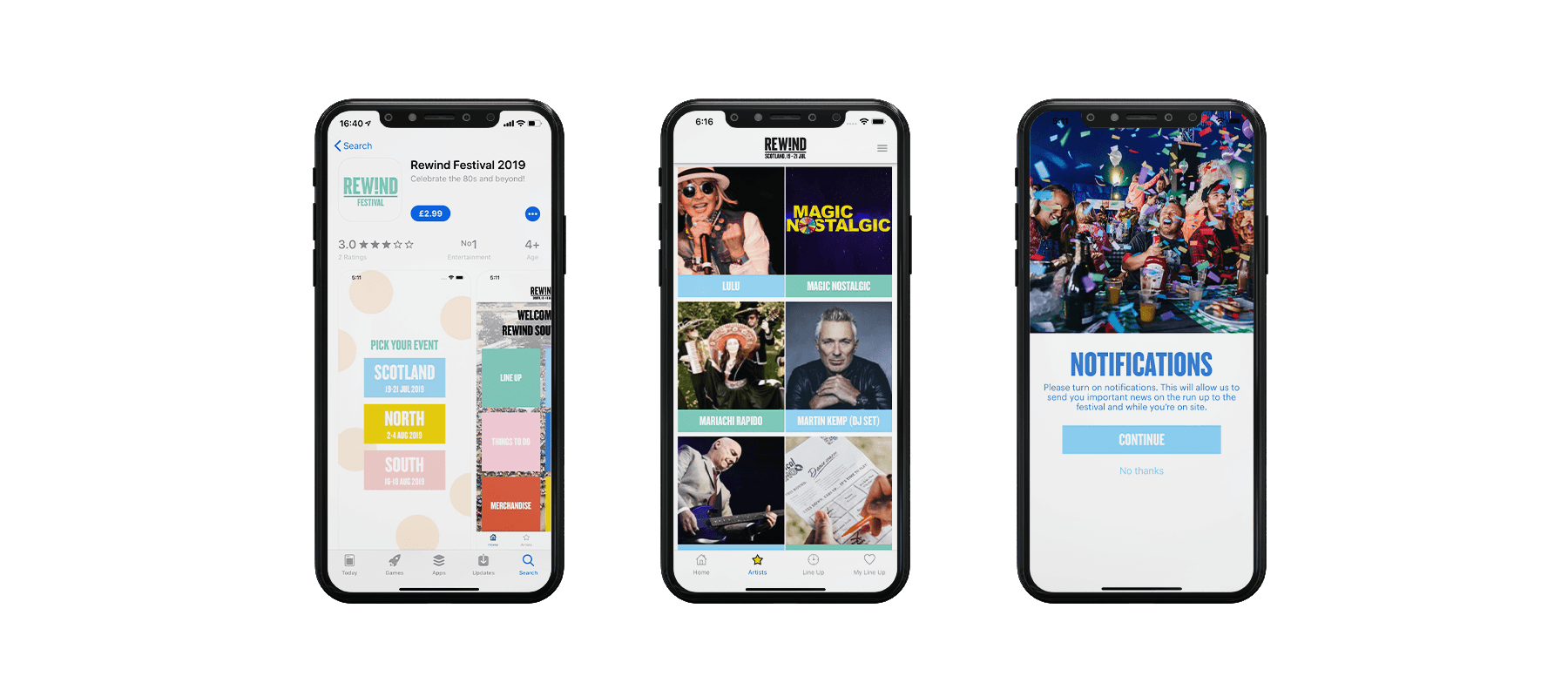 Rewind Festival App